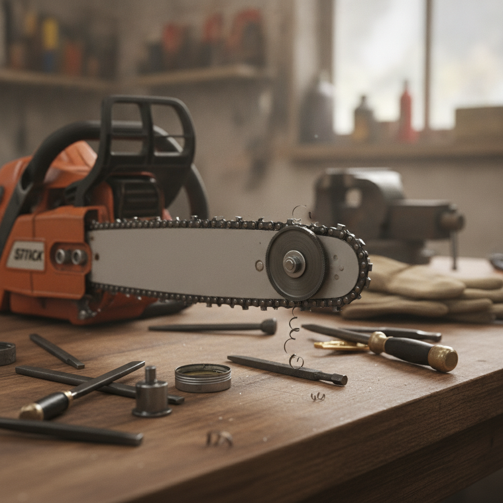Chainsaw Sharpening - no people or no text
